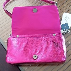A New Day,  Small  Faux Metallic Hot Pink Purse!